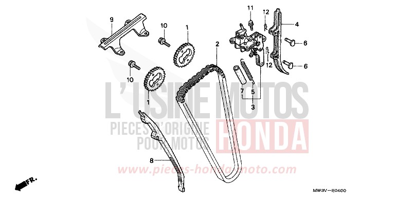 NOCKENWELLENKETTE von CB1300 Super Bold'or ABS SCHWARZ (NH1) von 1998